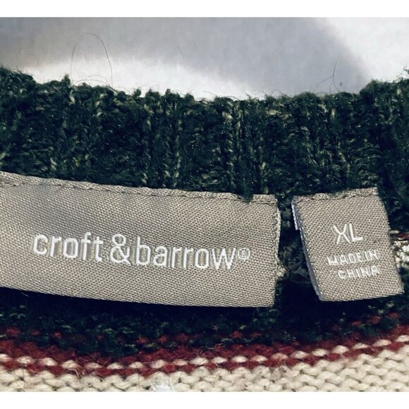 Croft And Barrow Cardigan Sweater Womens XL Green Embroidered Birds Silk Wool - Picture 5 of 8